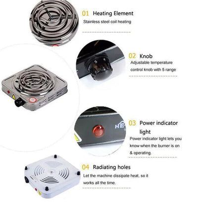 Imported Multifunctional Portable Mini Electric Heater Stove with Adjustable Temperatures