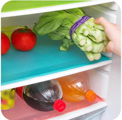 Fridge Anti Slip Mat Waterproof Fridge Mats Drawer Shelf Cabinet Pad Wardrobe Anti-slip Anti-Bacteria Refrigerator Pad Kitchen Fridge Mats Waterproof (30x150cm)