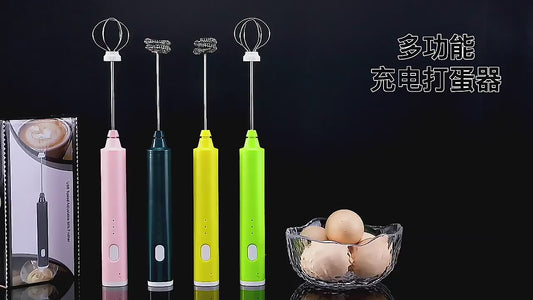 Handheld Egg Beater 3 Speeds Electric Milk Frother Foam